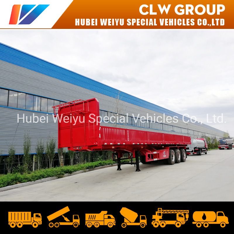 3axle 40-60ton Coal Transport Sidewall Semi Drop Fence Log Van Cargo Trailer