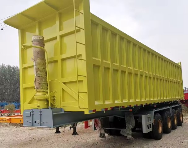 3axles Heavy-Duty Hydraulic Lifting Rear Dump Semi Trailer Customized