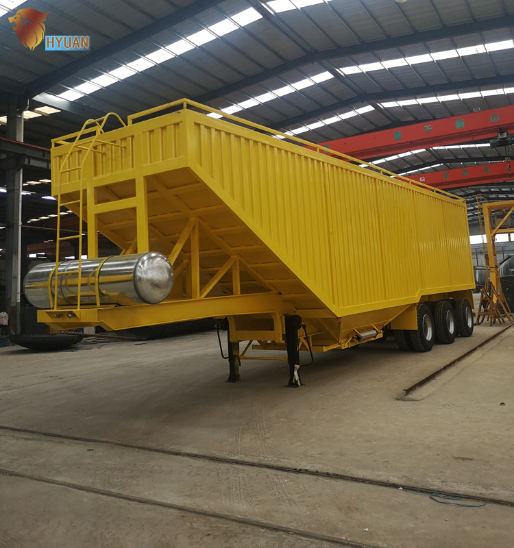 Grain Transport Special Semi-Trailer U-Shaped Car 30-60 Tons Custom Shaft Mobile Crawler Translation Dump