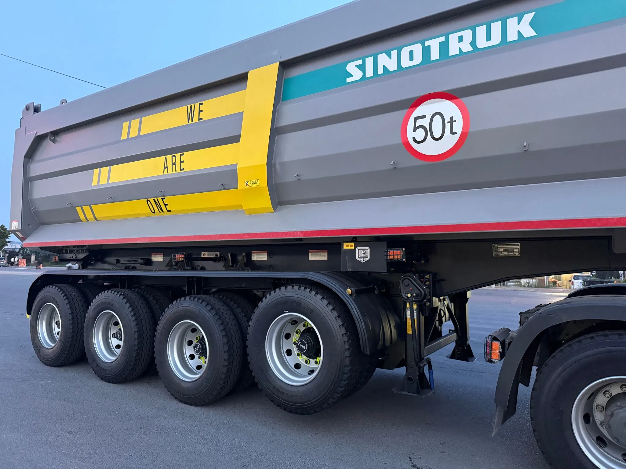 80ton Rock Hauler Tri/Axle U-Body Dump Trailer Truck Tailer Transport Tipping Tipper /Rear Side Dump Tractor Semi Trailer