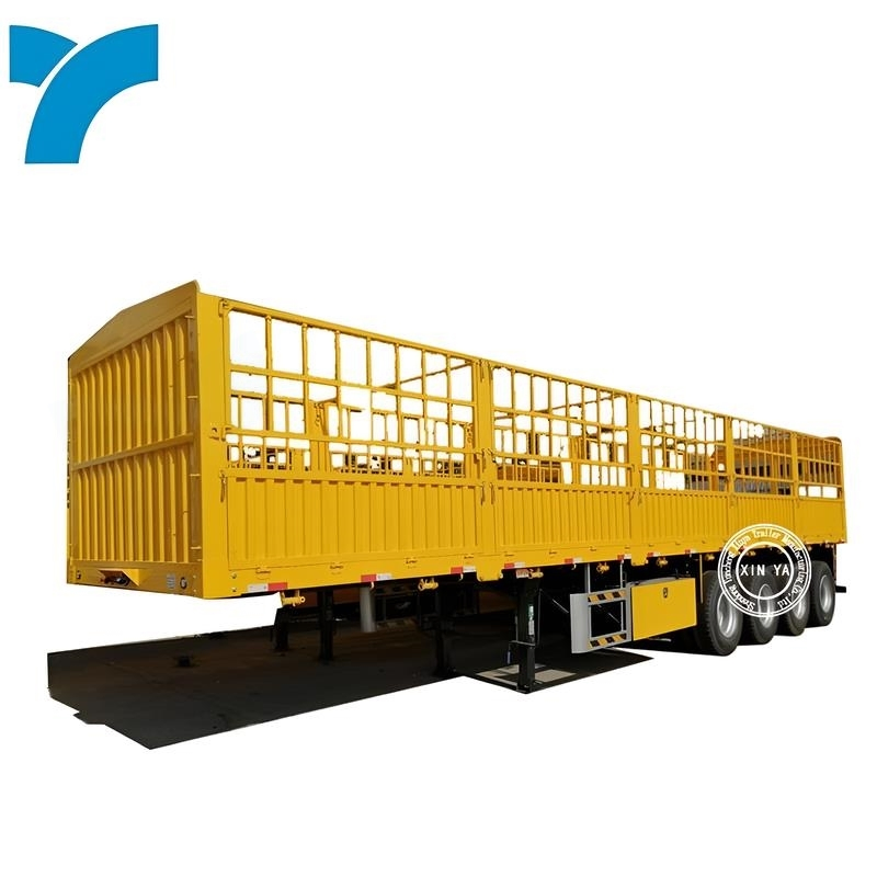 High Quality 3 Axle and 4 Axle Fence Cargo Semi Trailer 40-60t Side Wall Cargo Trailers Fence Semi Trailer Bulk Cargo Trailers Stake Utility Fence Cargo Trailer
