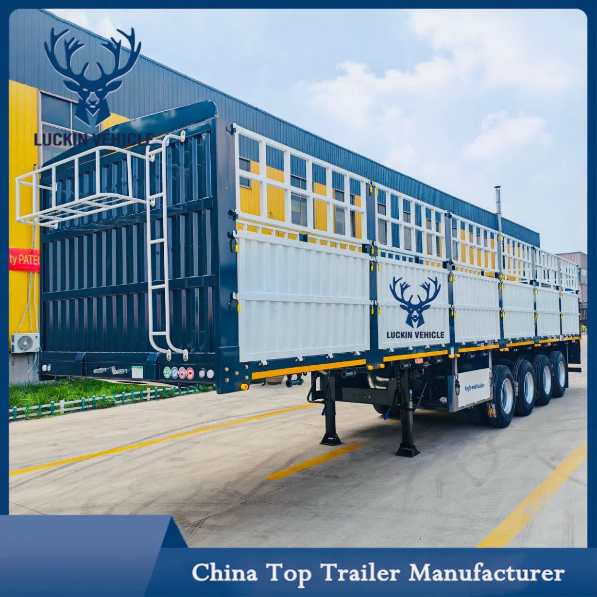Factory Price China 3 Axles Side Wall Bulk Cargo Transport Drop Side Cimc Livestock Fence Sidewall Semi Truck Trailer for Sale Ethiopia
