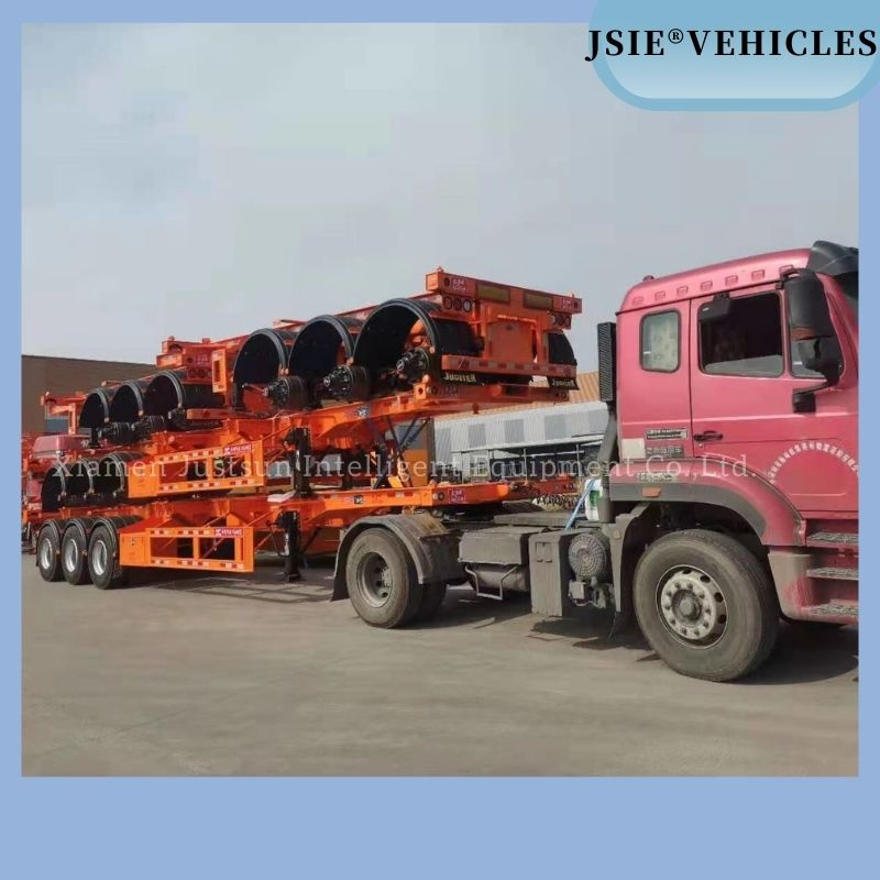 3 Axles Heavy Duty Customized Skeleton Semi Truck Trailer