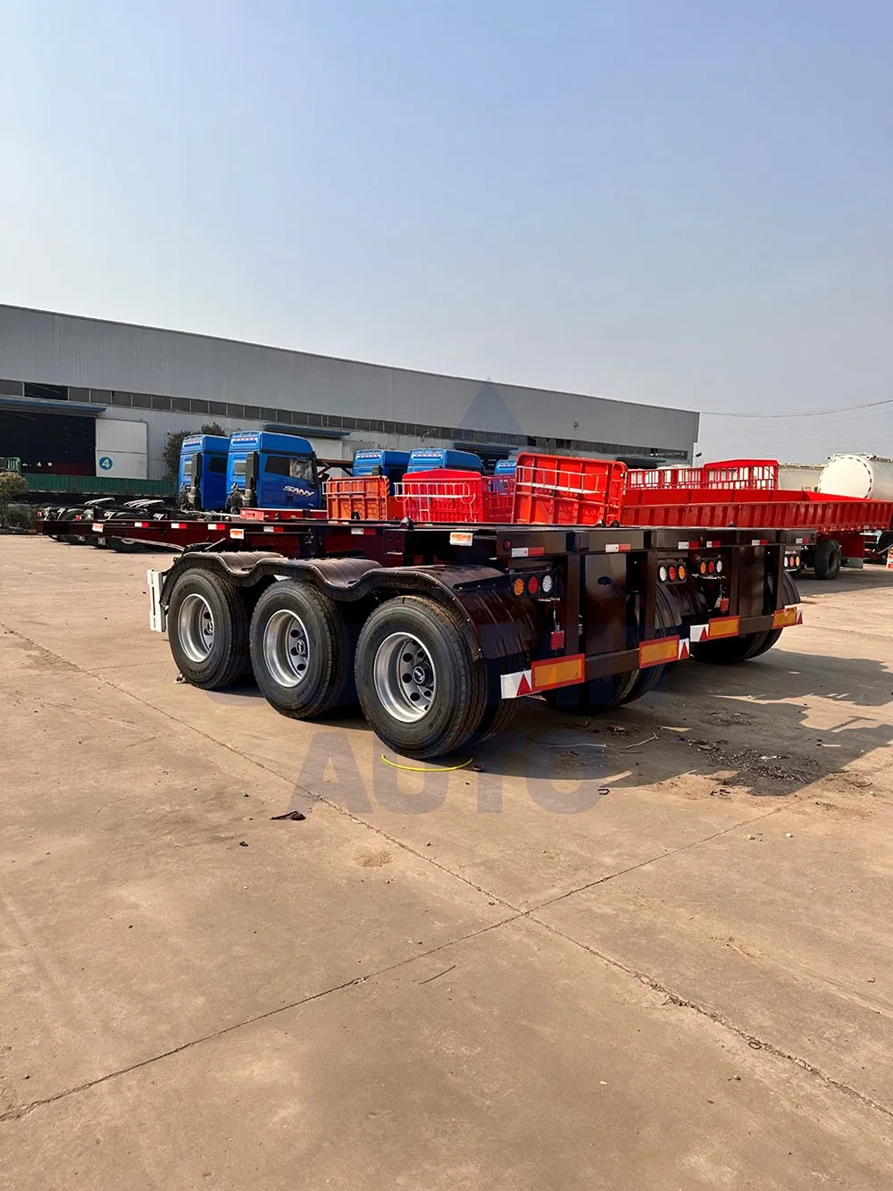 2/3/4 Axles Shipping Container Chassis Skeletal Skeleton Transport Semitrailer