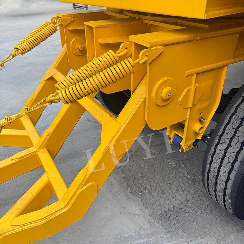 80t Flatbed Luyi Shipping 7.2m (L) × 2.5m (W) 1.5m (H) Towbar Tipper Full Trailer