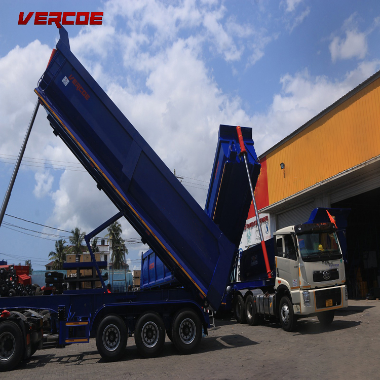 Vercoe 3 Axle Dump Tipper Heavy Truck 32cbm Stone Sand Transport U Shape Dumper Tipping Dump Semi Trailer for Sale in Africa