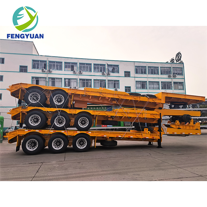3 Axle 80 Tons Extendable Hydraulic Lowbed Semi Trailer Telescopic Truck