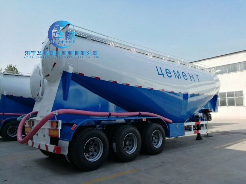 Hot Sale 3 Axles Bulk Powder Transport Grain Animal Feed Tanker Cement Truck Semi Trailer