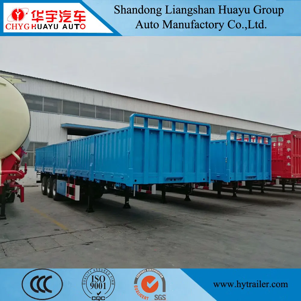 2/3 Axle Heavy Duty Side Wall/Side Board/Drop Side/Fence/Stake Utility Cargo Truck Semi Trailer with Container Lock