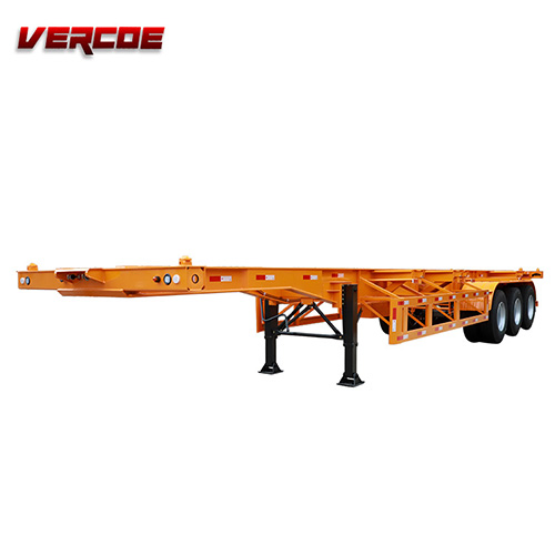 Vercoe 3 Axles 20FT 40FT Truck Semi Towing Skeletal Container Chassis Trailer