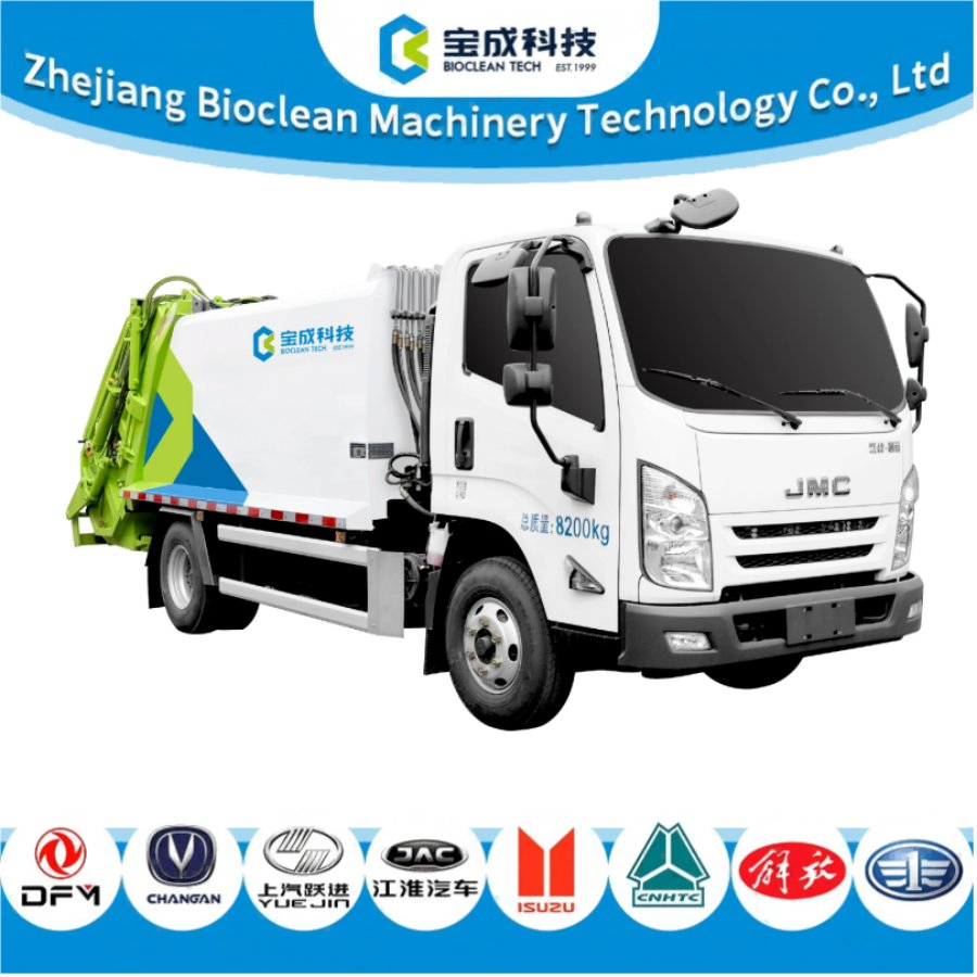 skd 5ton container shacman howo compressed compactor special purpose vehicle kitchen electric used garbage truck