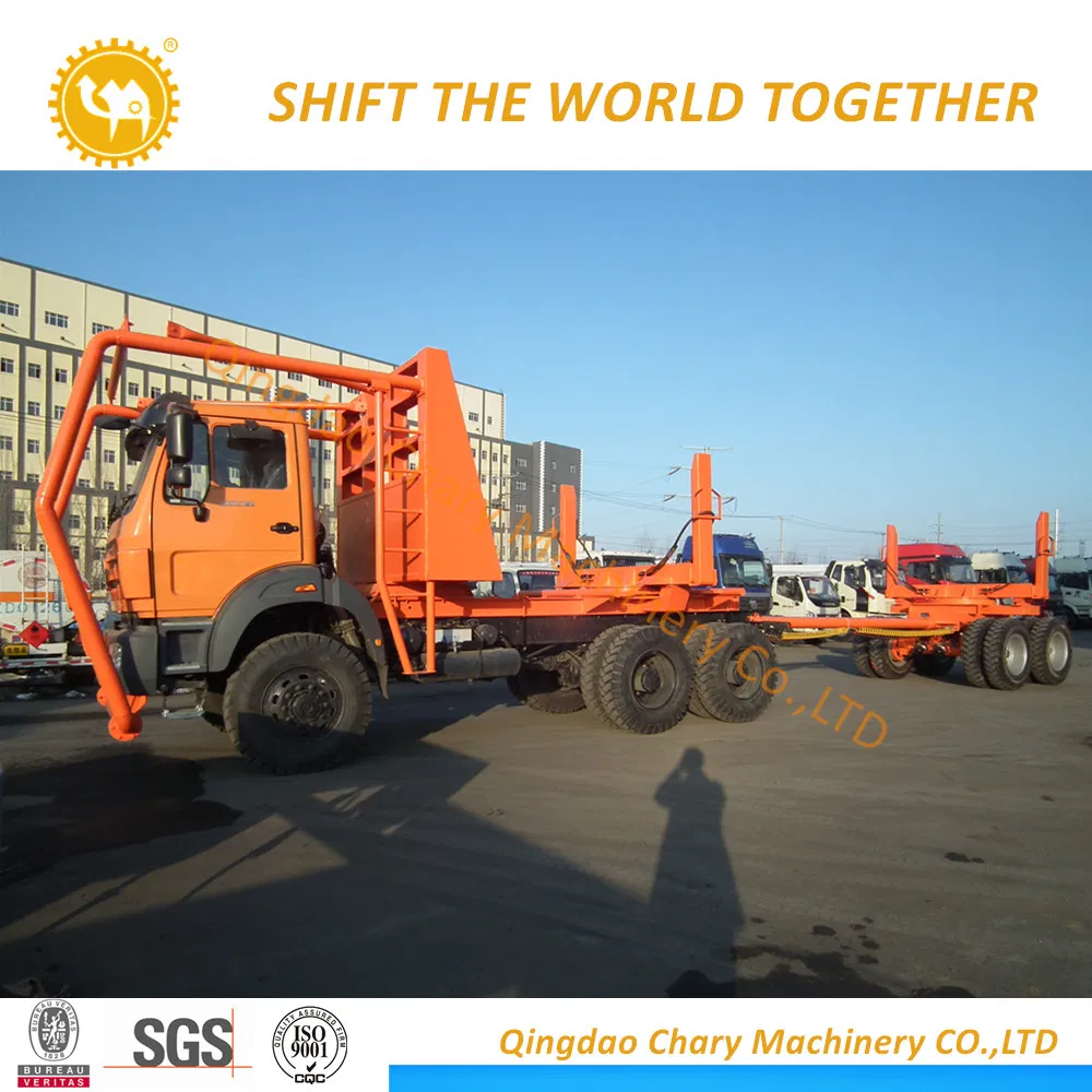 Beiben 3 Axles Wood Semi Trailer Logging Delivery Truck