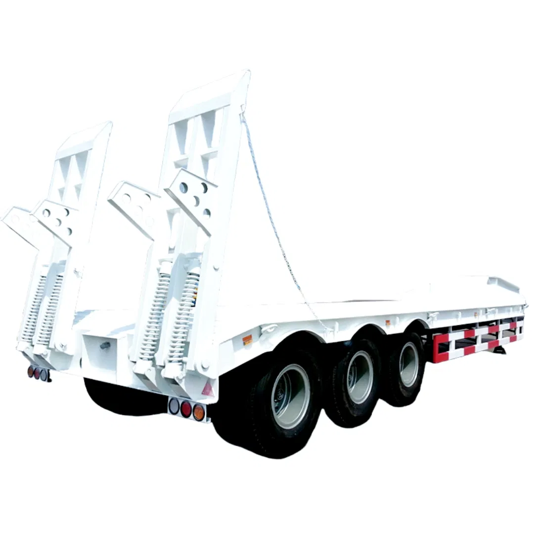 30 Ton 40FT 60 Tons Lowbed Low Bed Lowboy Cargo Transport Semi Truck Trailer