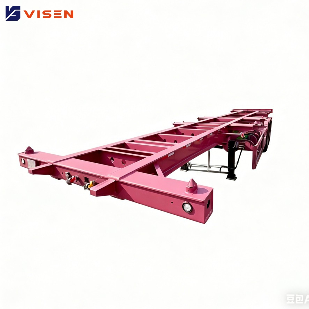 Brand New or Second-Hand Double Axle Three Axle Four Axle Semi-Trailer Skeleton Chassis Truck Container Flatbed Trailer Skeleton Trailer