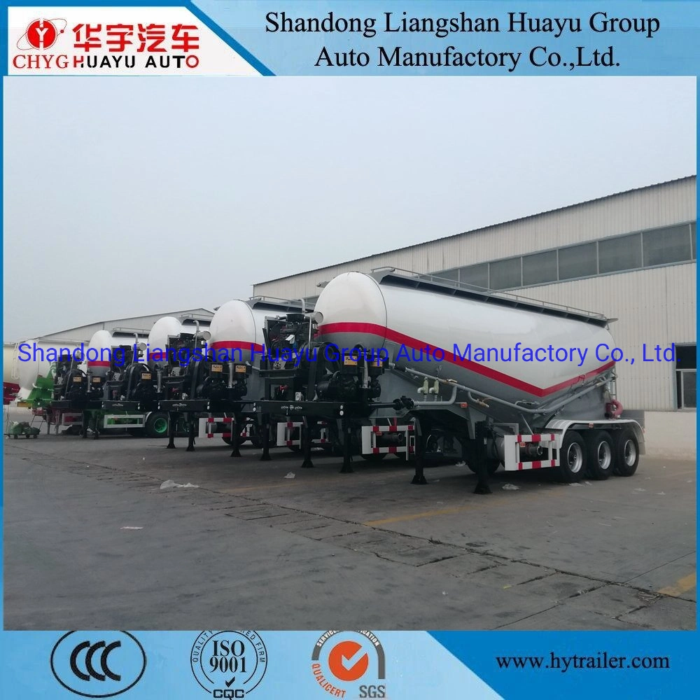 Three Axle 40/50 Cbm Bottom Discharge/Unloading Bulk Cement/Fly Ash/Flour/Powder Material Transport Tank/Tanker Heavy Duty Truck Semi Trailer