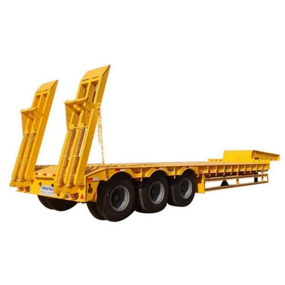 Factory Sale New &amp; Used 120t Excavator Semi-Trailer 3 Axel Low-Bed Trailer Made of Steel