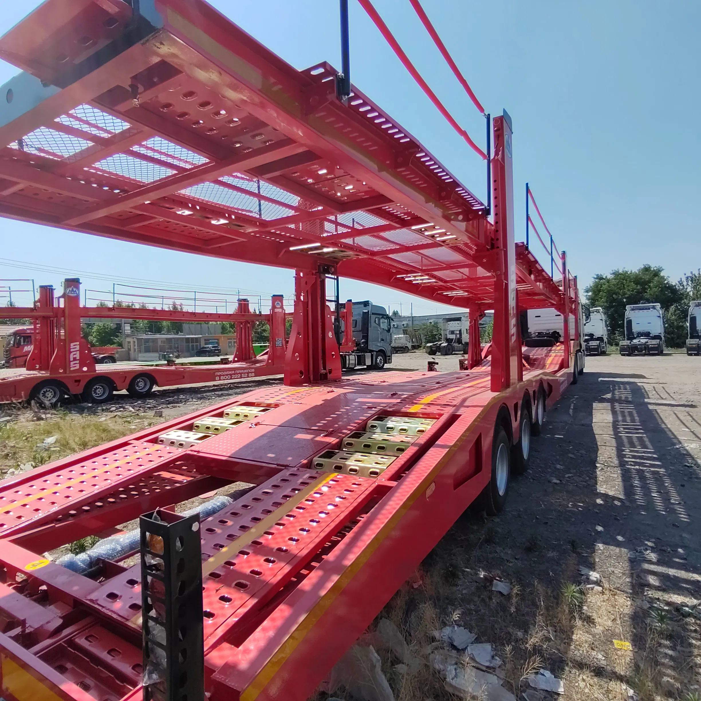 Fuhua Axle Grain Transport Semi-Trailer Truck for Sale