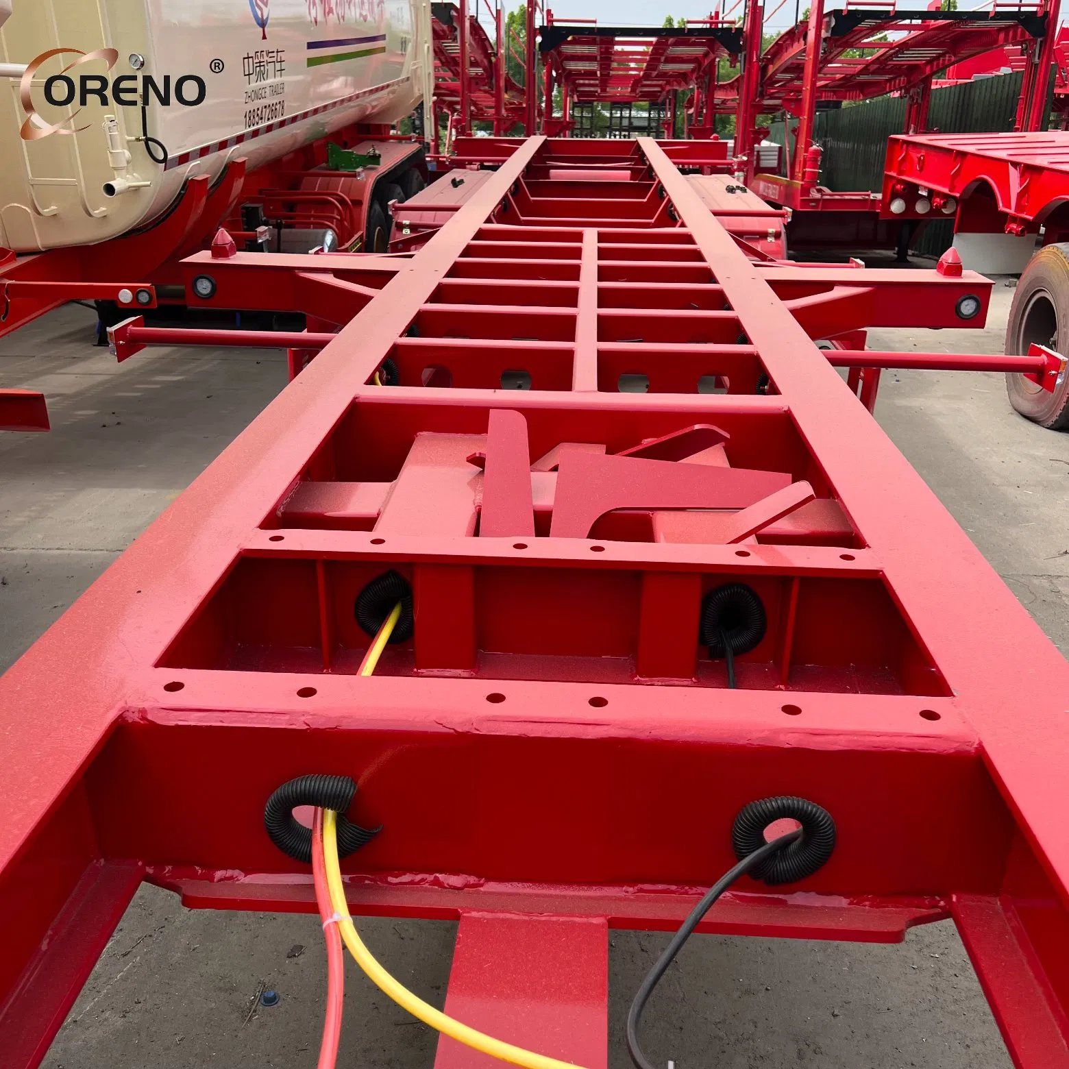 Manufacturer 2axle/3axle/4axle 10FT/20FT/40FT/45FT Container Cargo Transport 3/4 Axles Customized Skeleton Chassis Semi Trailer