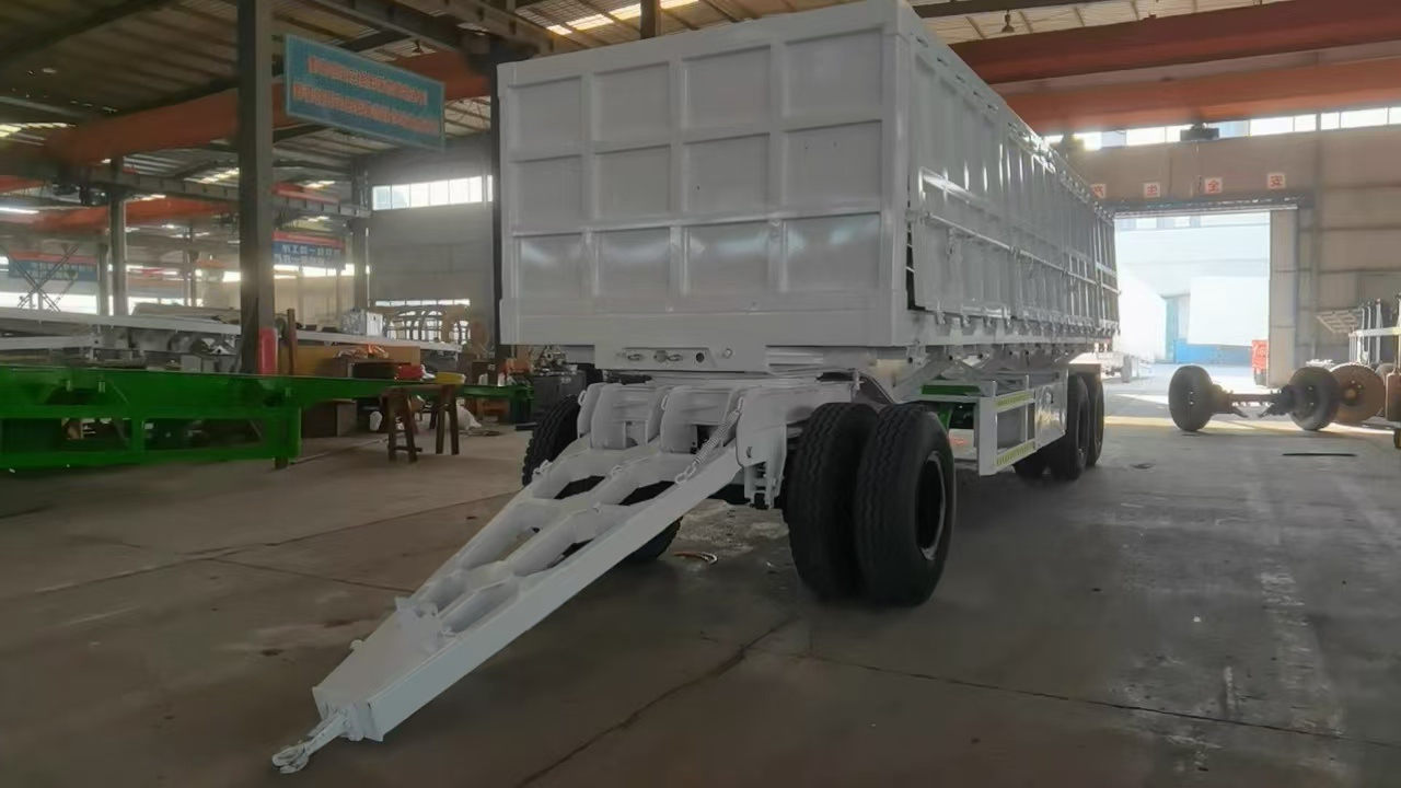 3 Axle 40FT 20 Feet Dump Trailer with Drawbar Farm Tractor Full Trailer