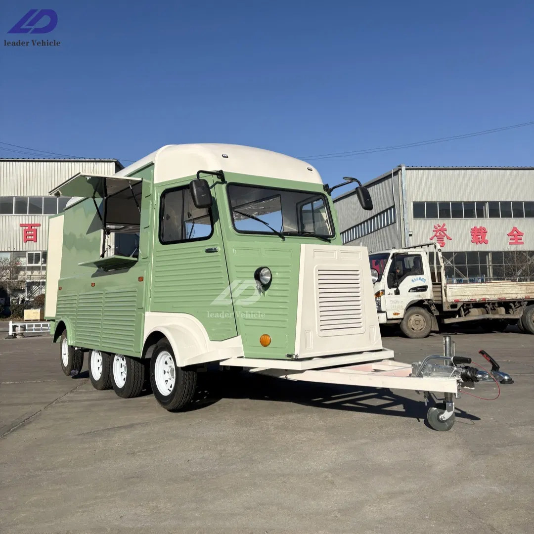 Outdoor Mobile Street Food Cart Truck Full Kitchen Vending Hot Dog Ice Cream Pizza Van Freezer Car Delivery Tacos Electric Hy Citroen Food Trailer
