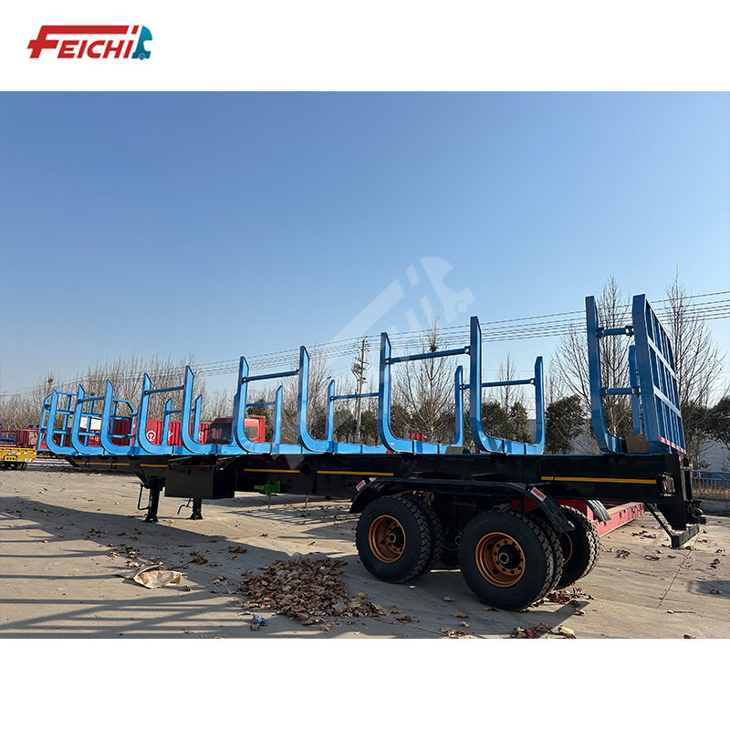 China Supplier 2 Axles Log Transport Semi Trailer/Wood Timber Semi Trailer for Sale