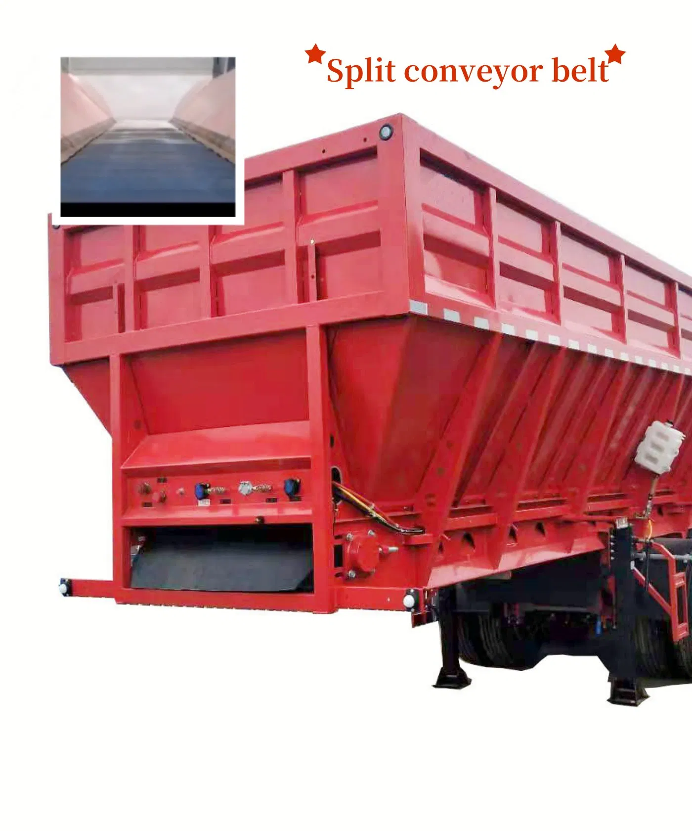 Machinery Crawler Dump Semi Trailer Bulk Grain Bean Cargo Trailer