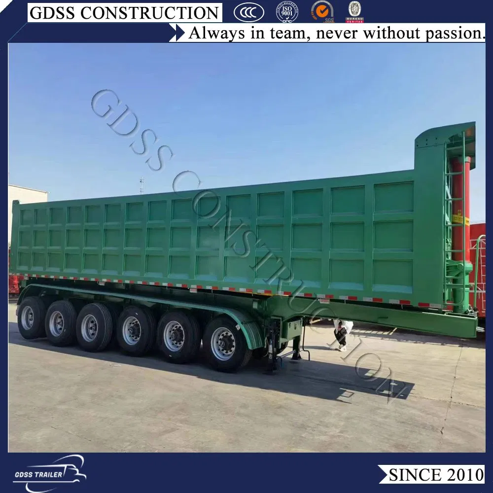 Hydraulic Side Dump 3 Axle 70ton Heavy Tipper Semi Trailer