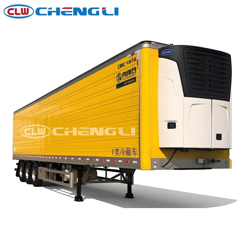 High Efficiency 40tons 83cbm Aluminum Alloy Refrigerated Semi Trailer for Sale