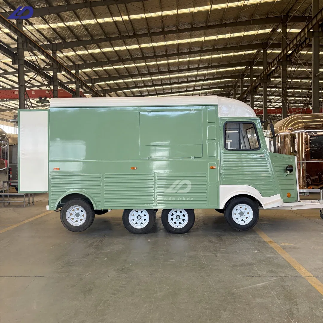 Outdoor Mobile Street Food Cart Truck Full Kitchen Vending Hot Dog Ice Cream Pizza Van Freezer Car Delivery Tacos Electric Hy Citroen Food Trailer