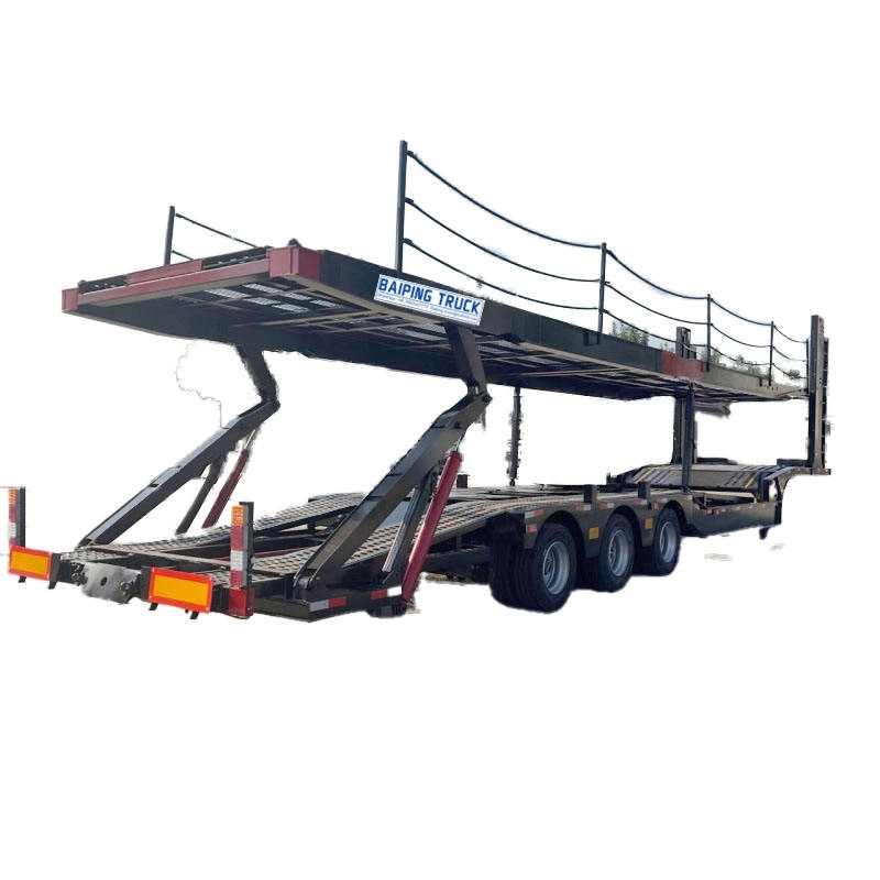 2 Axle Double Deck Steel Auto Transport Semi Trailer for Car Carrier