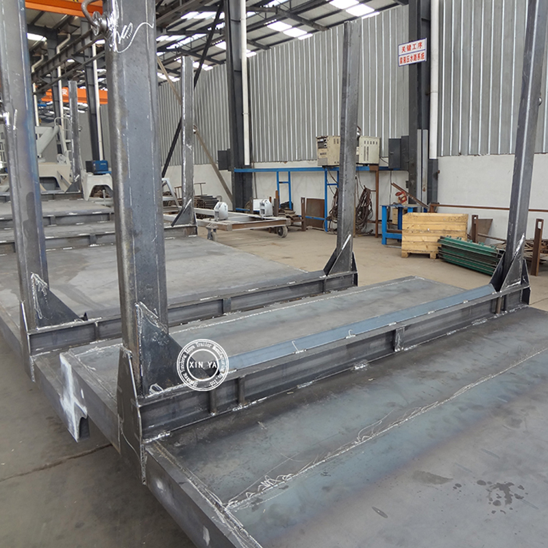 High Quality 20FT 40FT Flatbed Semi Trailer with Steel Pipes Pillars for Logging Wood Timber