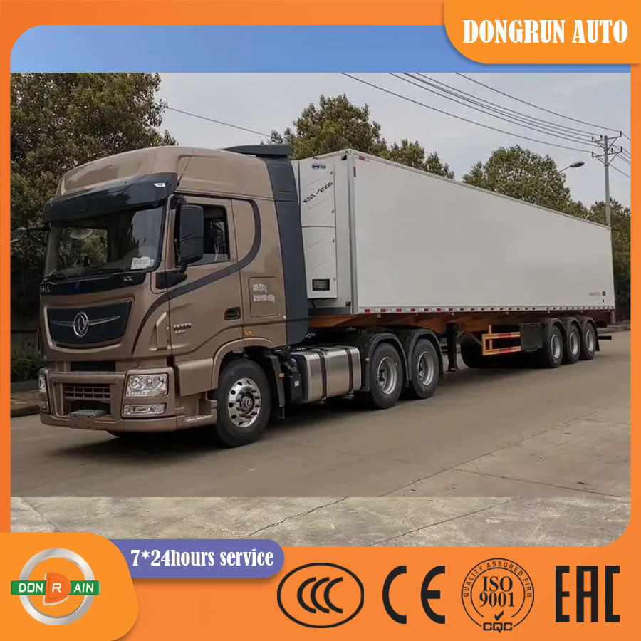 53FT Refrigerated Semi Trailer Large Volume Cool Liner Frozen Meat/Seafood/Food Vegetable Transportation Refrigerated Van Truck Trailer for Sale with Good Price