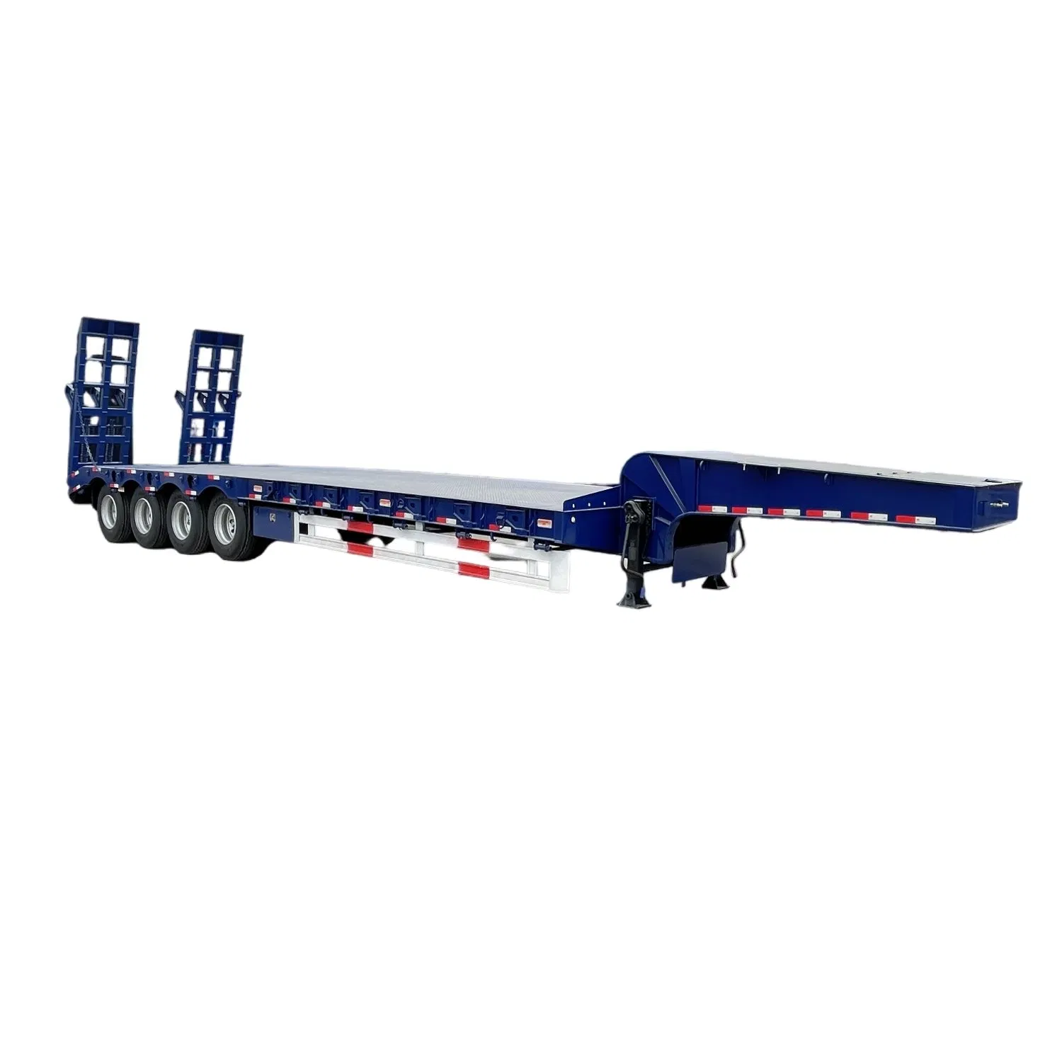 Expandable Telescopic 3/4/5/Low Flatbed Trailer 50-100 Tons Double Section Hydraulic Ladder Low Flatbed Trailer Truck