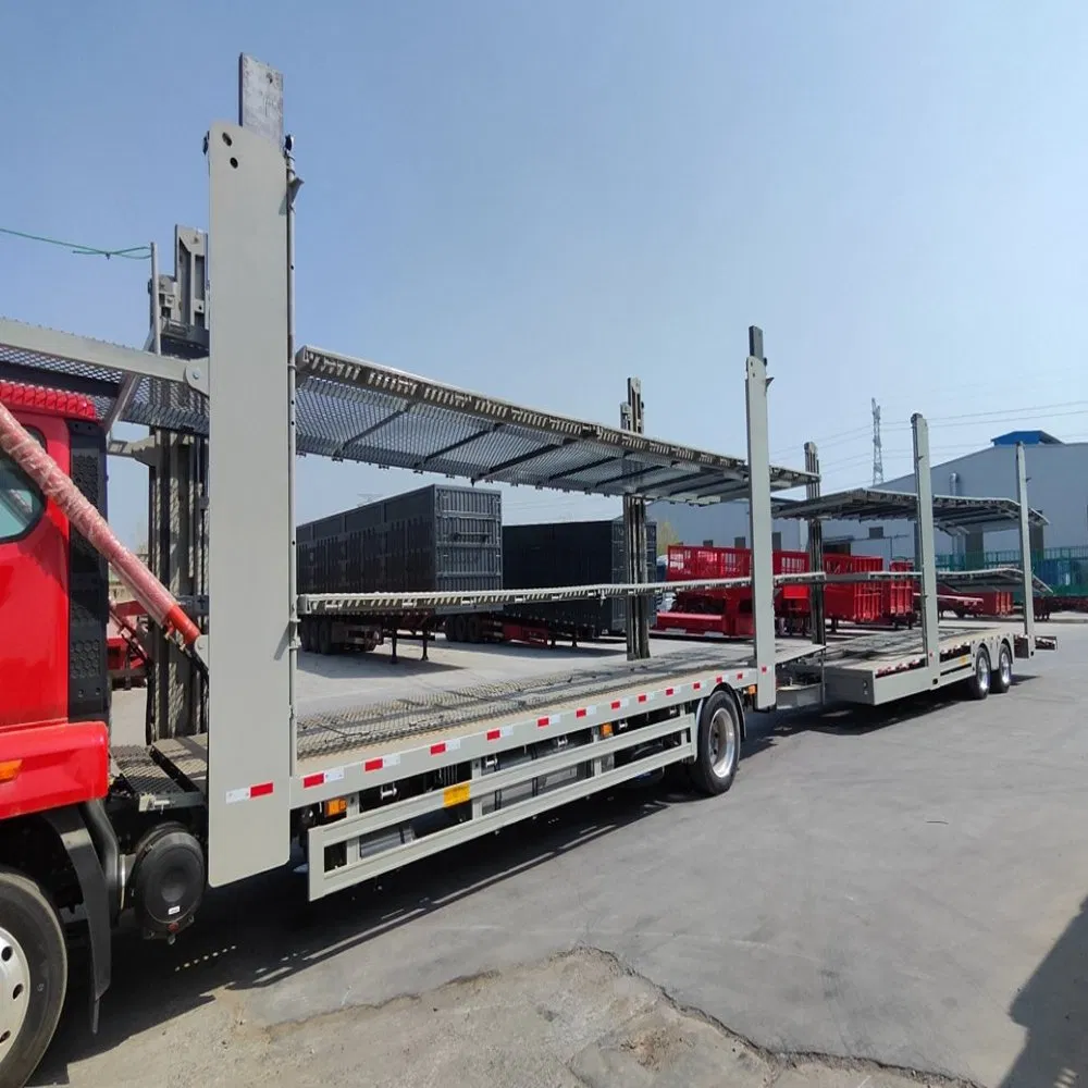 Hydraulic Decks Cars Carrier Semi Trailer Vehicle Transporter Truck Trailers