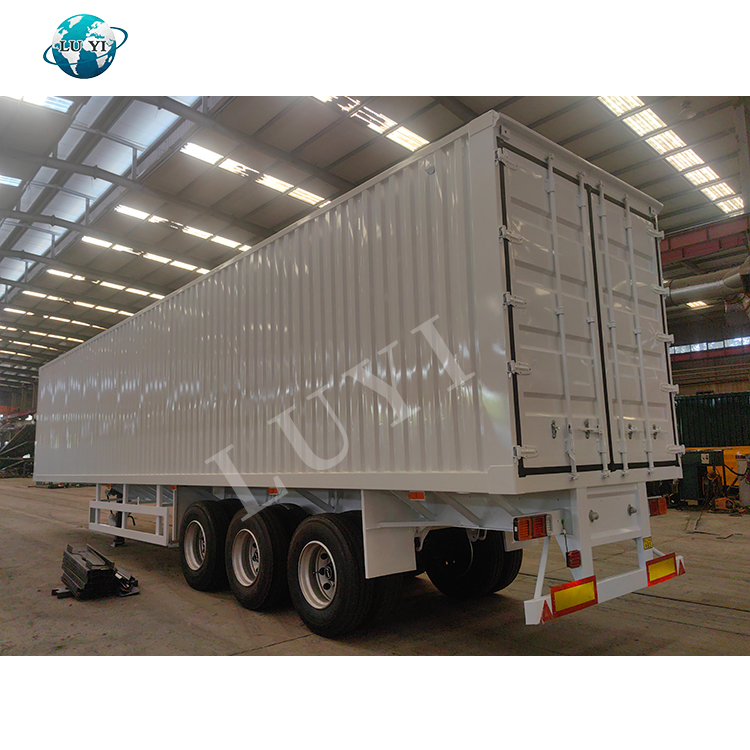 3 Axle Box Van Cargo Transport Durable Side Curtain Semi Trailer for Cargo Protection