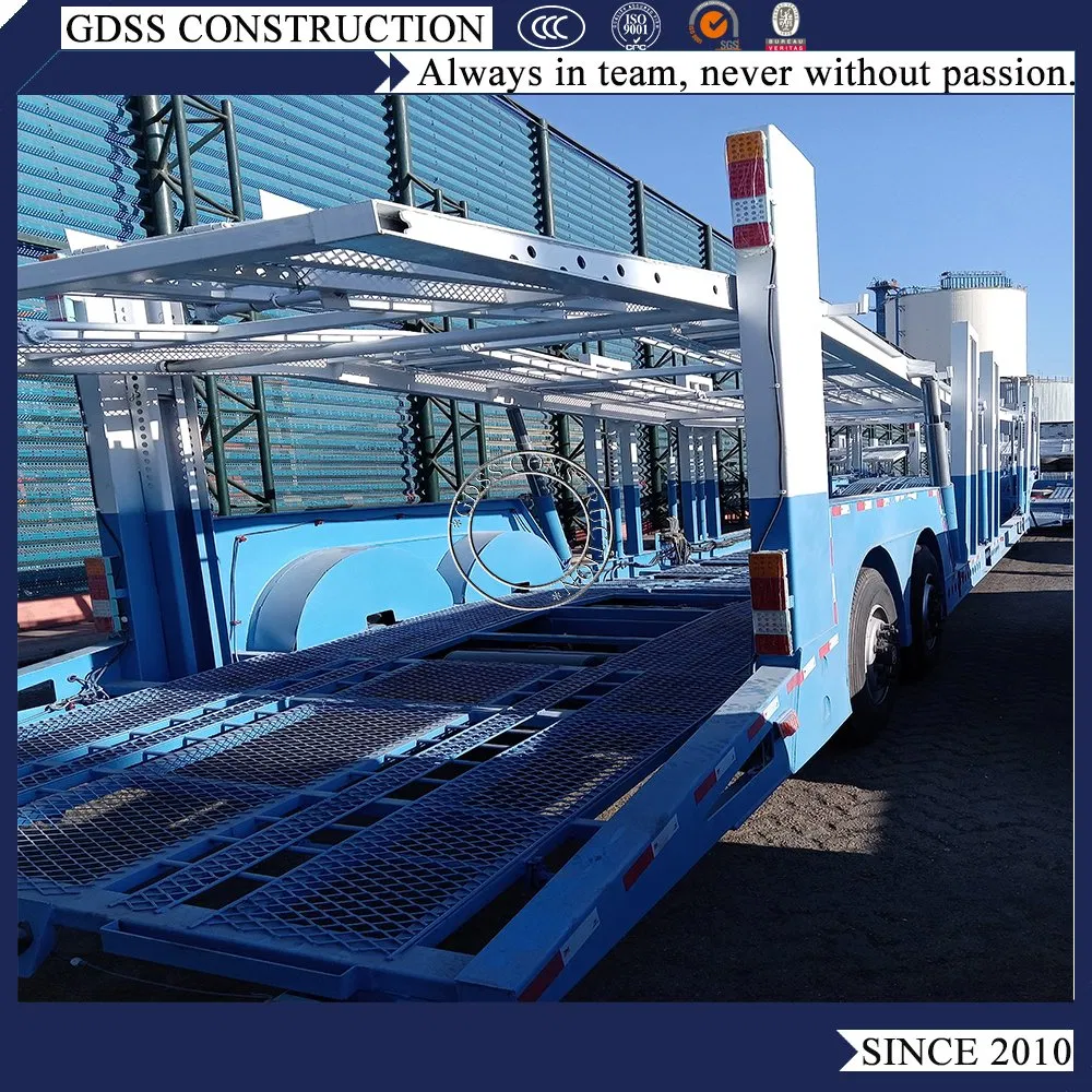 2/3 Axles Frame Tandem Utility Galvanized Lowbed Heavy Duty Car Transport Hauler Carrier Transportation Truck Travel Transporter Box Semi Trailer