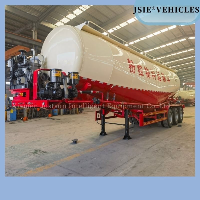55m3 Bulk Cement Flour Transport Semi Trailer