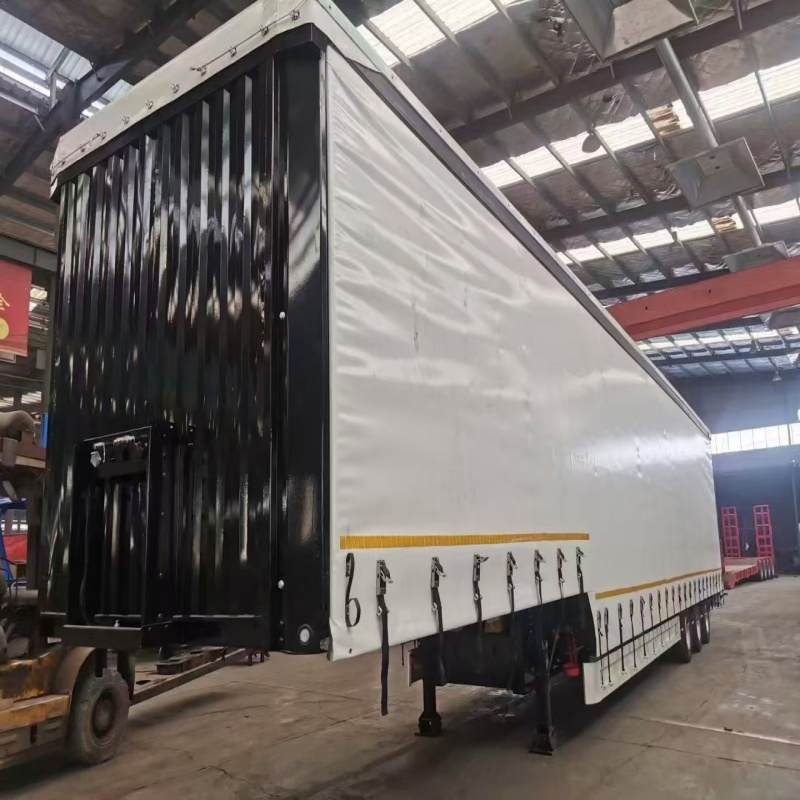 40FT 45FT Van Trailer Tarpaulin Side Curtain Box Semi Trailer