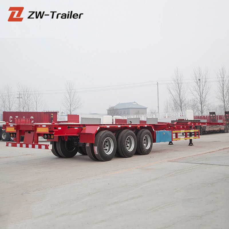 Stock 3 Axle Jost Support Leg Container Chassis Skeleton Semi Trailer