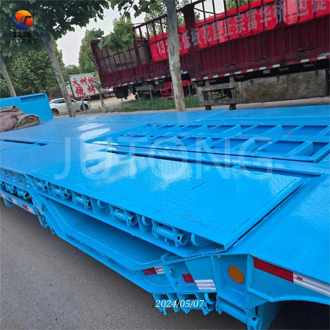 100-500ton Hydraulic Multi-Axis Heavy Load Low Bed Modular Trailer (10/16 Axis Optional) Air Bag Lift Axlefollow-up Steering