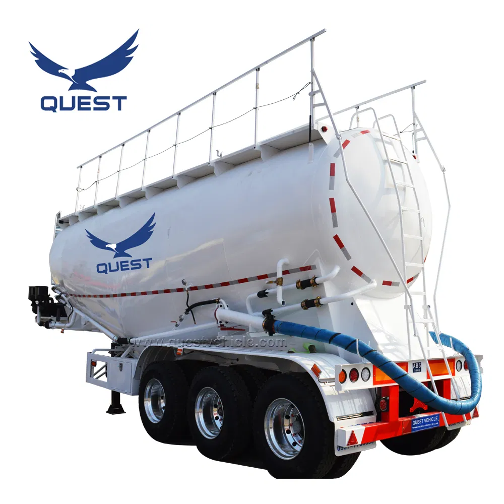 50tons 40cbm Silo Dry Bulk Cement Powder Tanker Semi Trailers for Sale