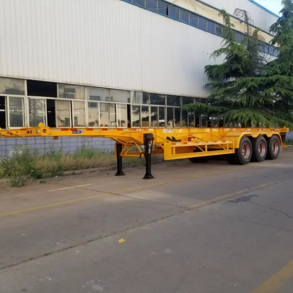 2/3/4 Axles 20FT Steel Skeleton Trailer 40FT Container Semi Trailer with Skeleton Container Chassis