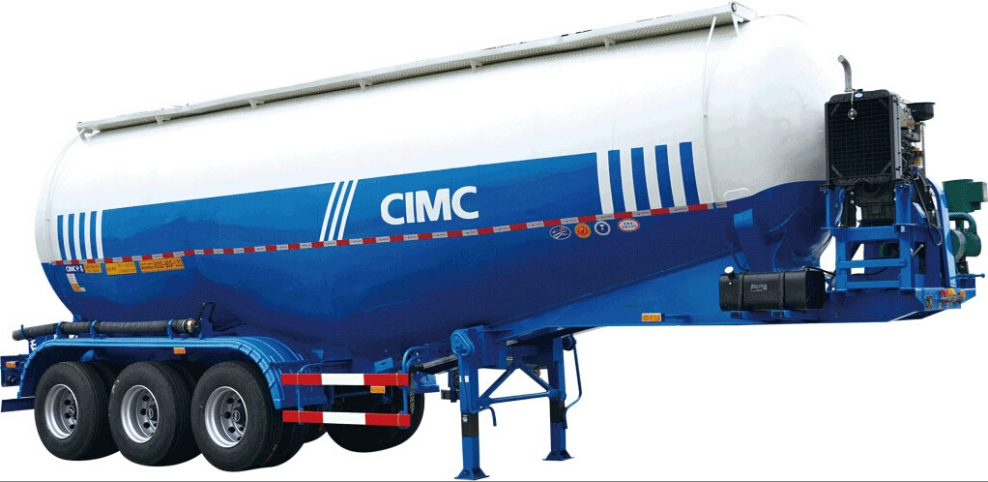 Cimc 3 Axle 45m3 Bulk Cement Powder Tank Semi Trailer