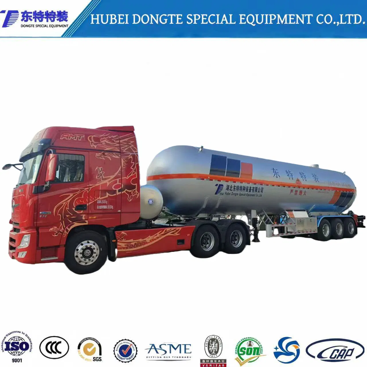 30-Ton 60000 Liters 3-Axle LNG Semi-Trailer LPG Gas Tanker for Gas Transportation Purposes Trailer