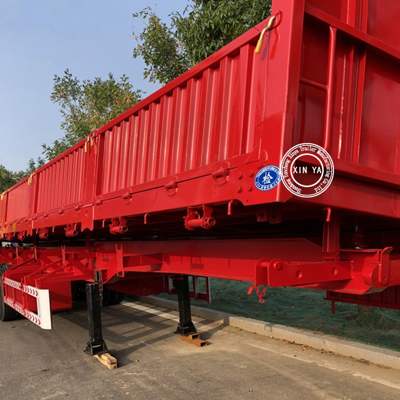 40 Ton 50 Ton Side Dump Semi Trailer 3 Axles 45 Cubic Meter Side Tipper Dumper Trailer Heavy Duty 60 Ton 3 Axle Stone Sands Side Tipping Dumping Trailers