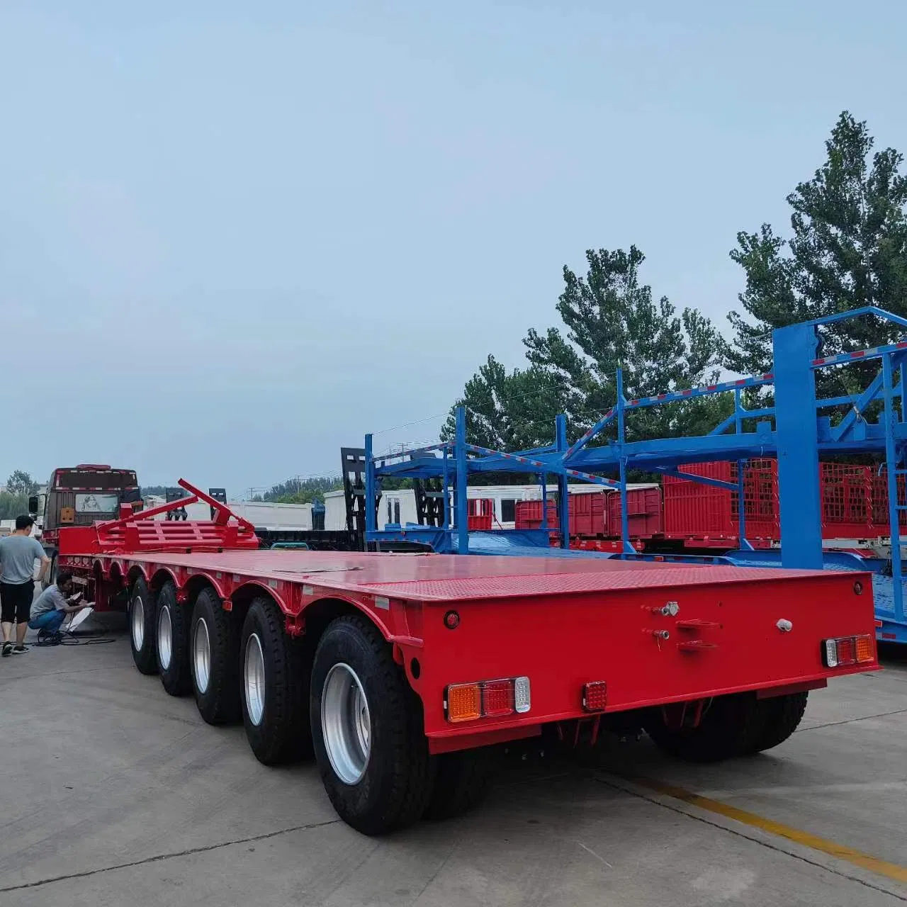 Good Prices 3/4/6 Axle Lowbed Low Bed Lowboy Flatbed Gooseneck Semi Trailer /Container Trailer/Flatbed Truck Trailer