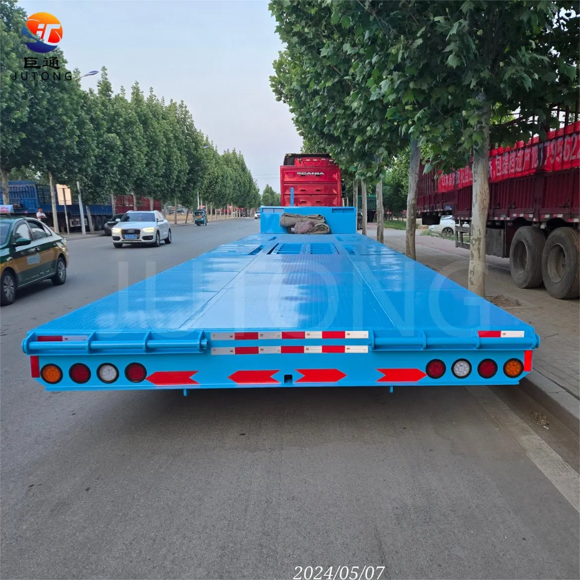 100-500ton Hydraulic Multi-Axis Heavy Load Low Bed Modular Trailer (10/16 Axis Optional) Air Bag Lift Axlefollow-up Steering