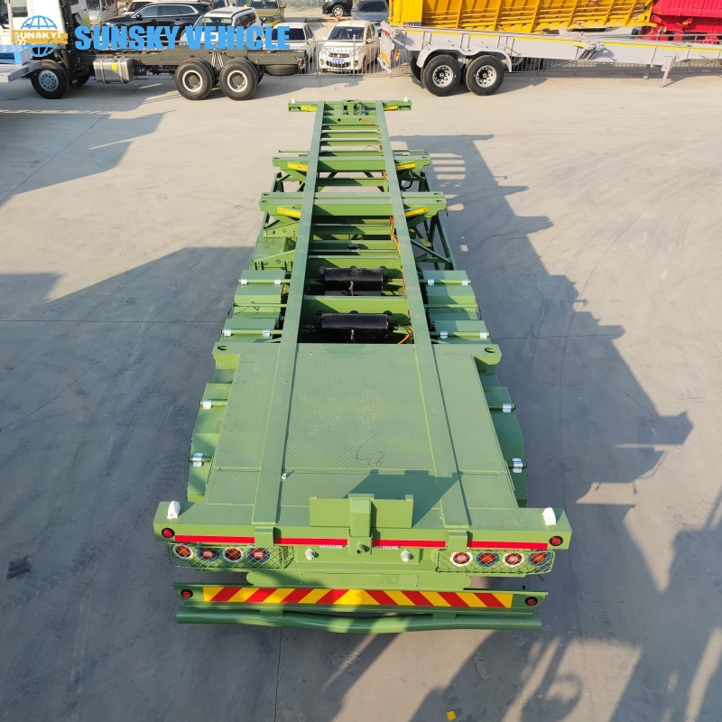 High Quality 40FT Skeleton Semi-Trailer for 20gp 40hq Container Transport