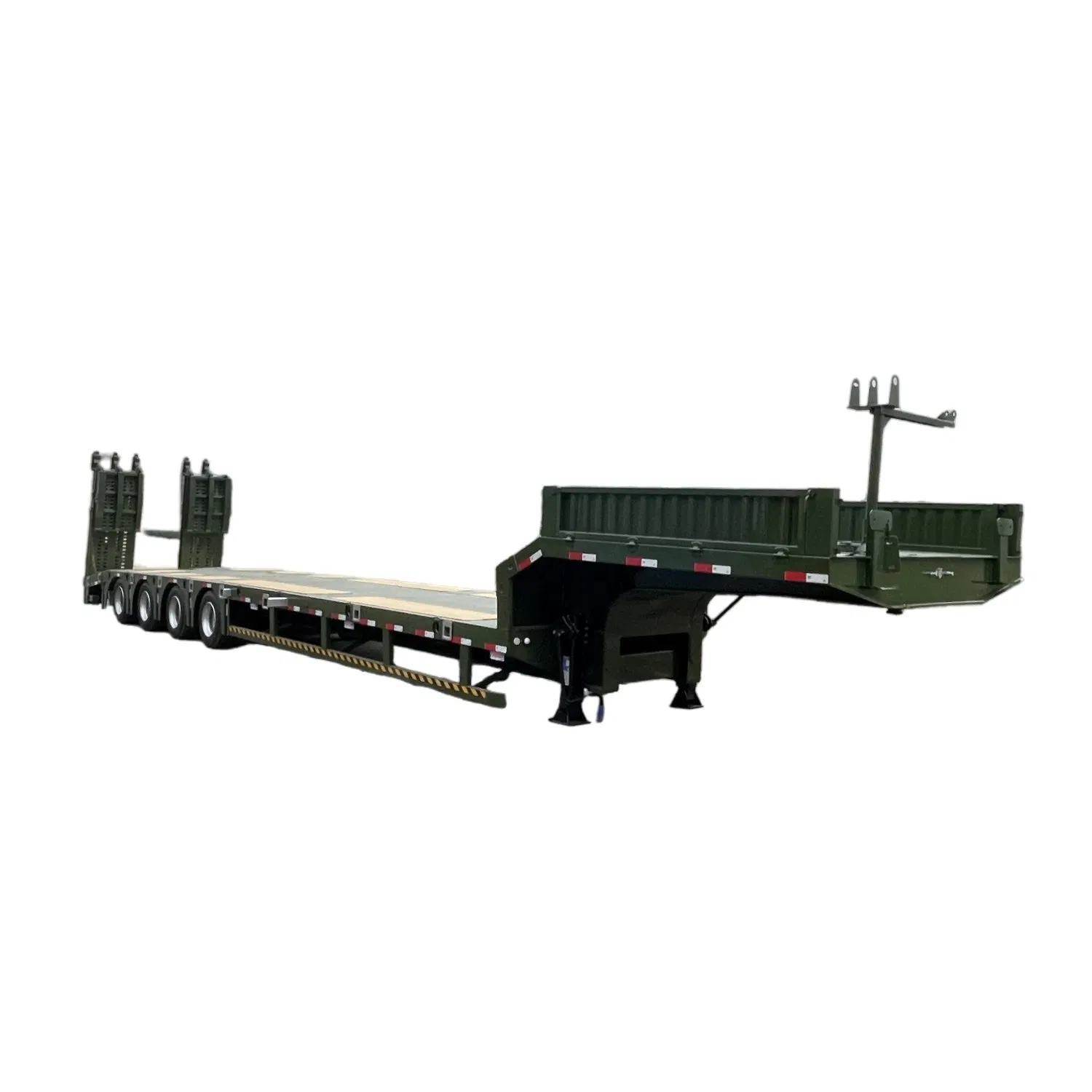 Expandable Telescopic 3/4/5/Low Flatbed Trailer 50-100 Tons Double Section Hydraulic Ladder Low Flatbed Trailer Truck