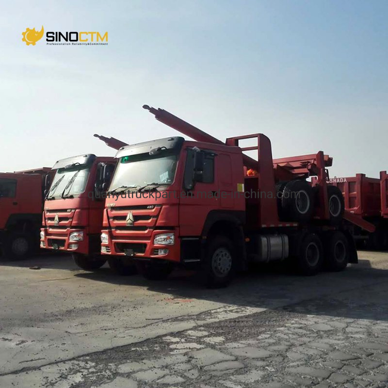 Customized Sinotruk HOWO Log Wood Timber Forest Logging Carrier Transport Truck Vehicle Semi Trailer for Sale